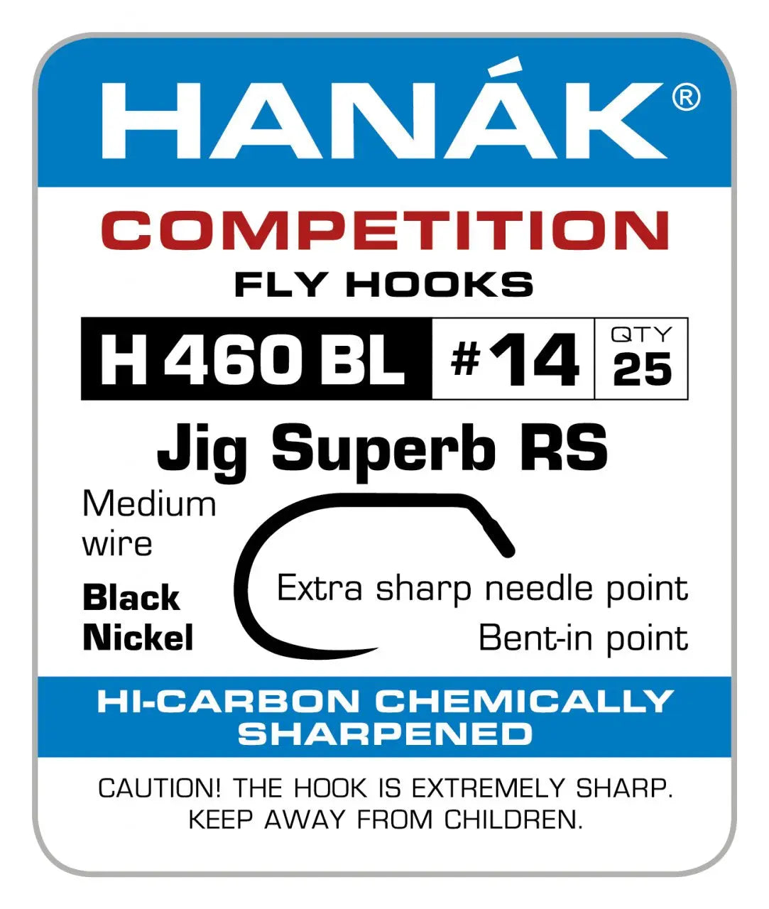 Hanák H460BL - Jig Superb RS krókar Luboš Roza Hanák Competition