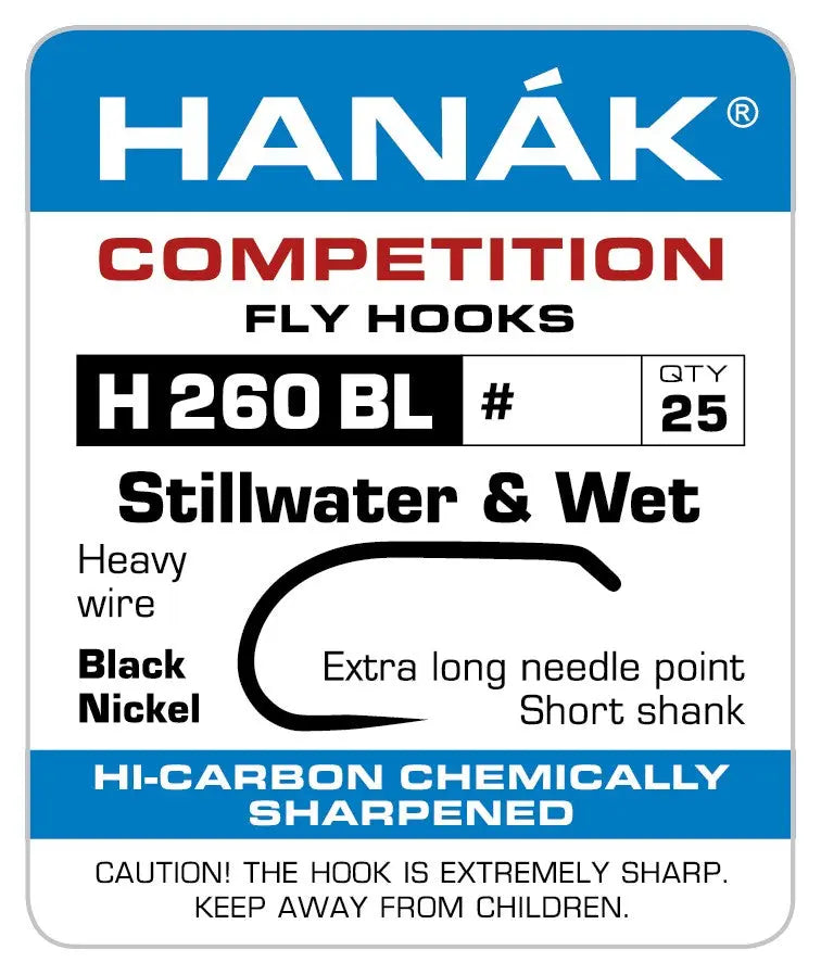 Hanák H260BL - Stillwater & Wet krókar Hanák Competition