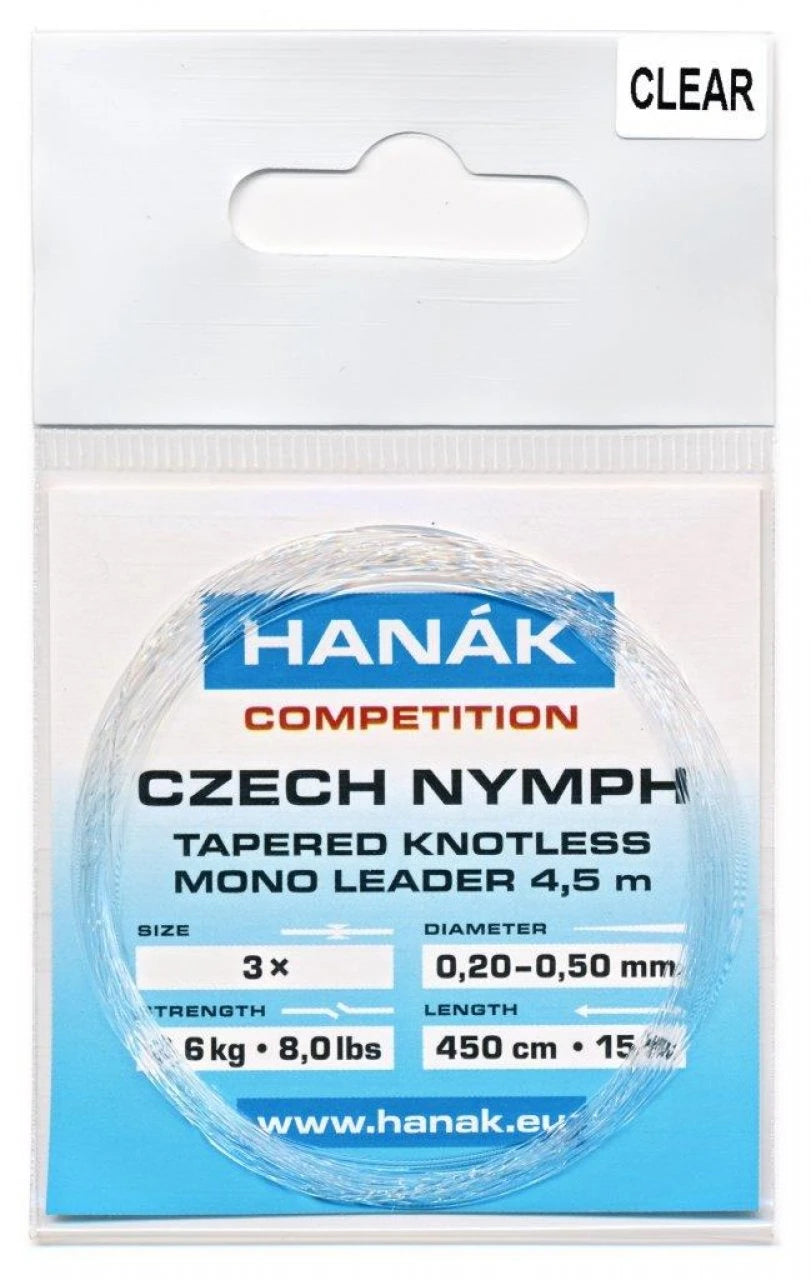 Tapered Knotless Mono Czech Nymph Leader