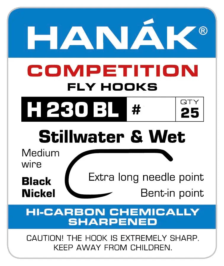 Hanák H230BL - Stillwater & Wet krókar Hanák Competition