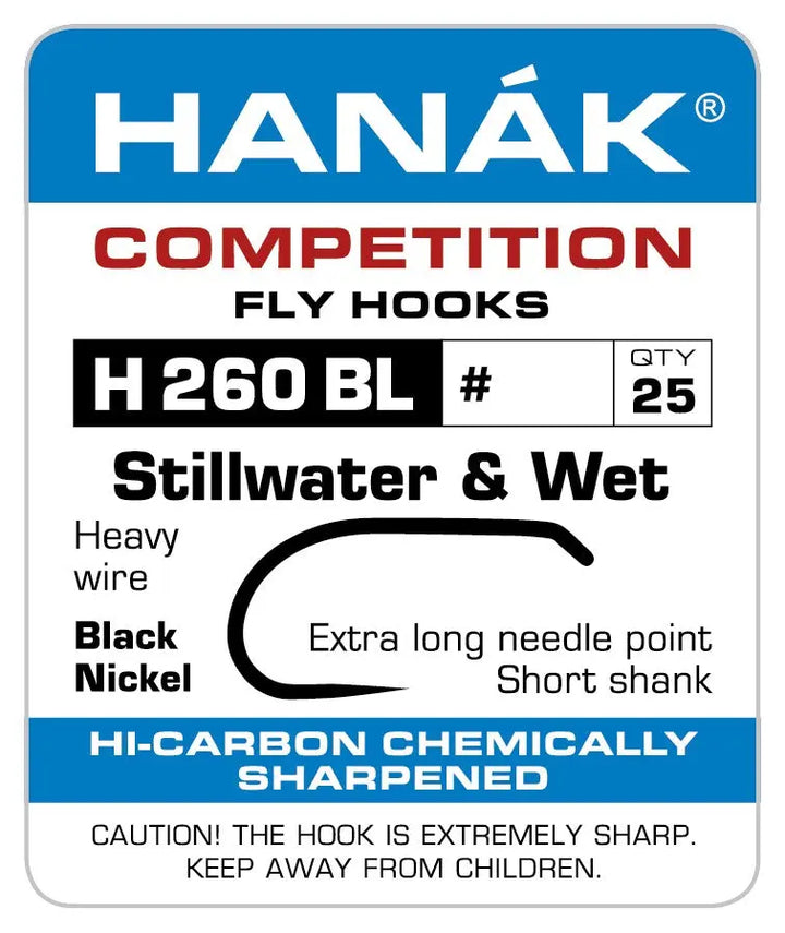 Hanák H260BL - Stillwater & Wet krókar Hanák Competition
