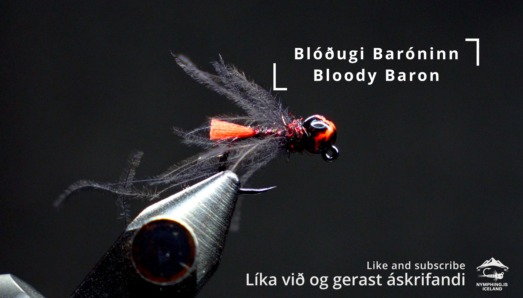 Load video: Bloody Baron Fly tying Euro Nymph Jig