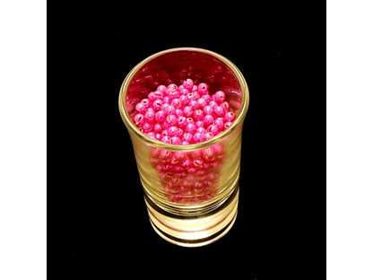 Slotted Tungsten Beads Fluo Pink