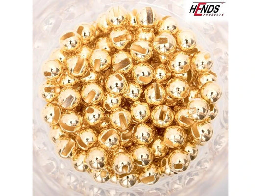 Slotted Tungsten Beads Gold