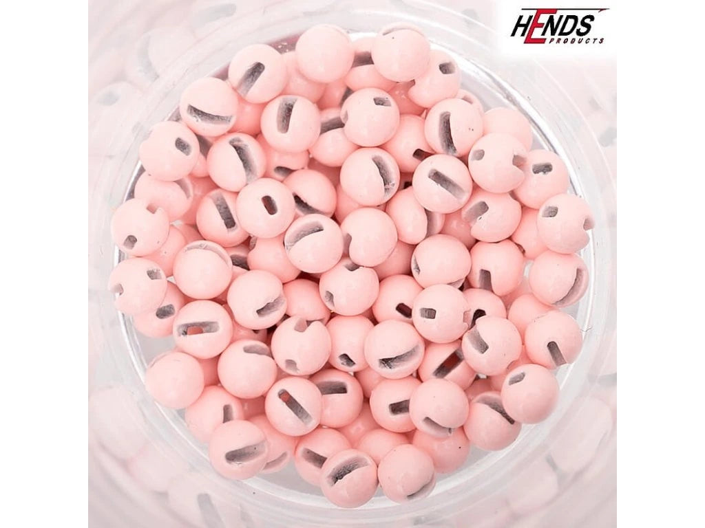 Slotted Tungsten Beads Salmon Pink