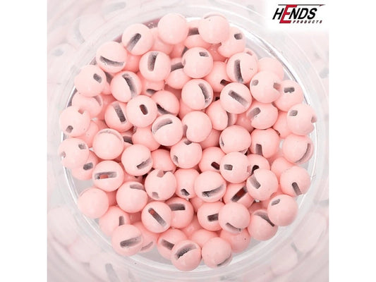 Slotted Tungsten Beads Salmon Pink