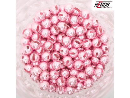 Slotted Tungsten Beads - UV Pink