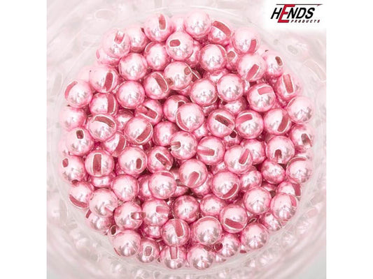 Slotted Tungsten Beads - UV Pink